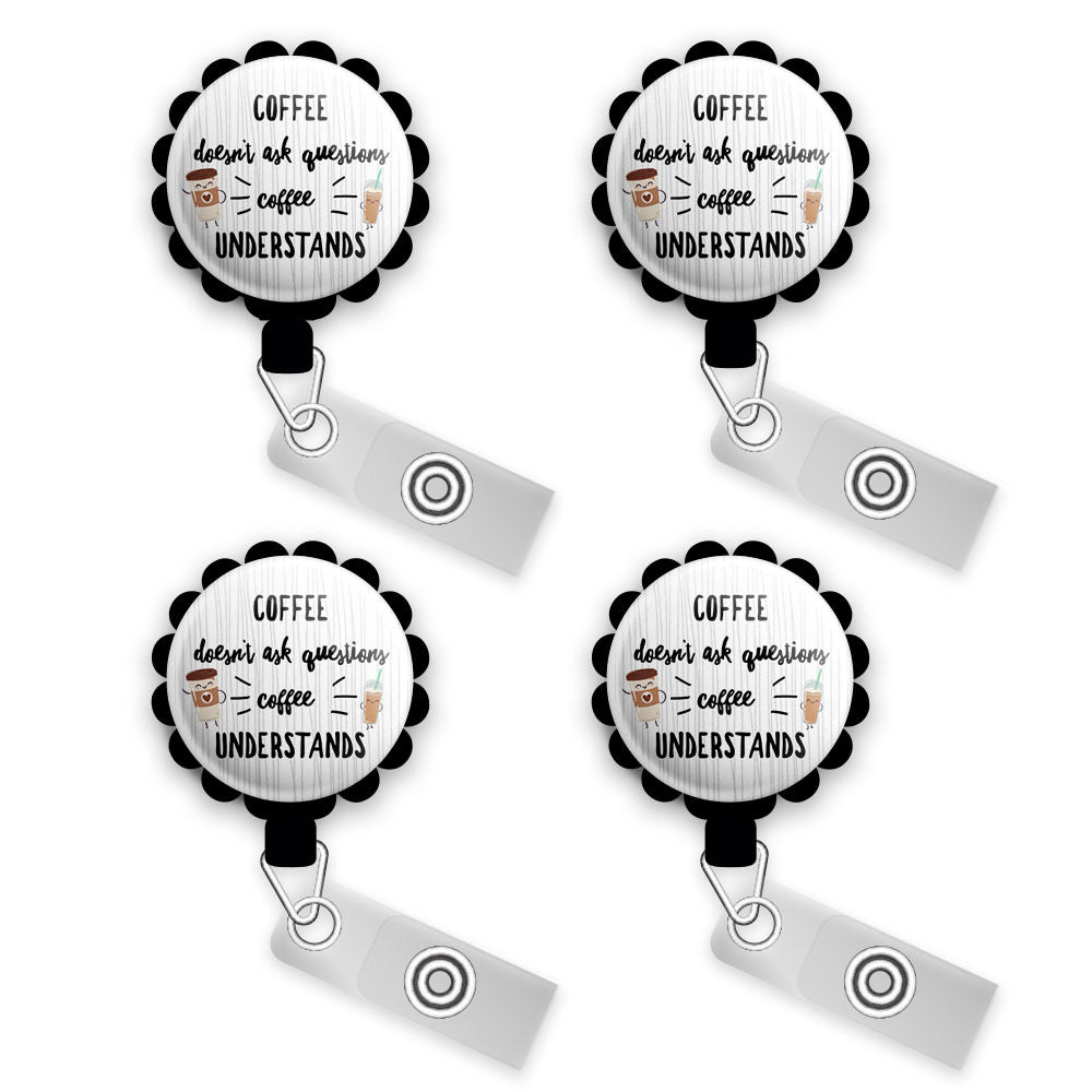 Coffee EKG Retractable ID Badge Reel • Funny Nurse, RN, CNA, MD, APRN, -  Topperswap