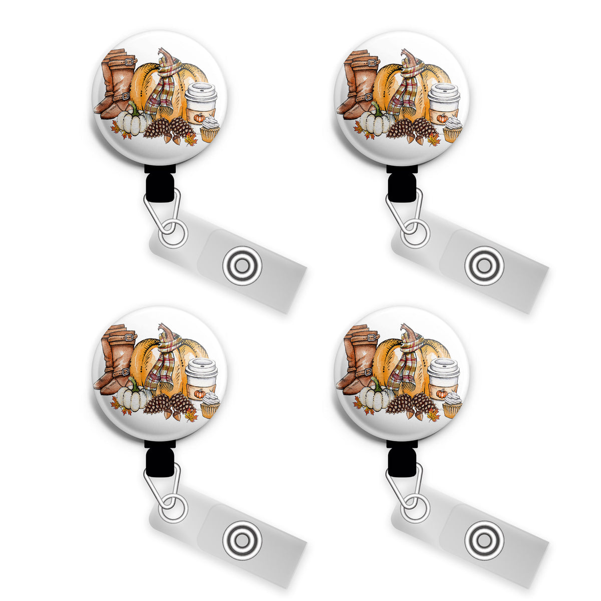 Happy Easter Wreath Retractable ID Badge Reel - Topperswap