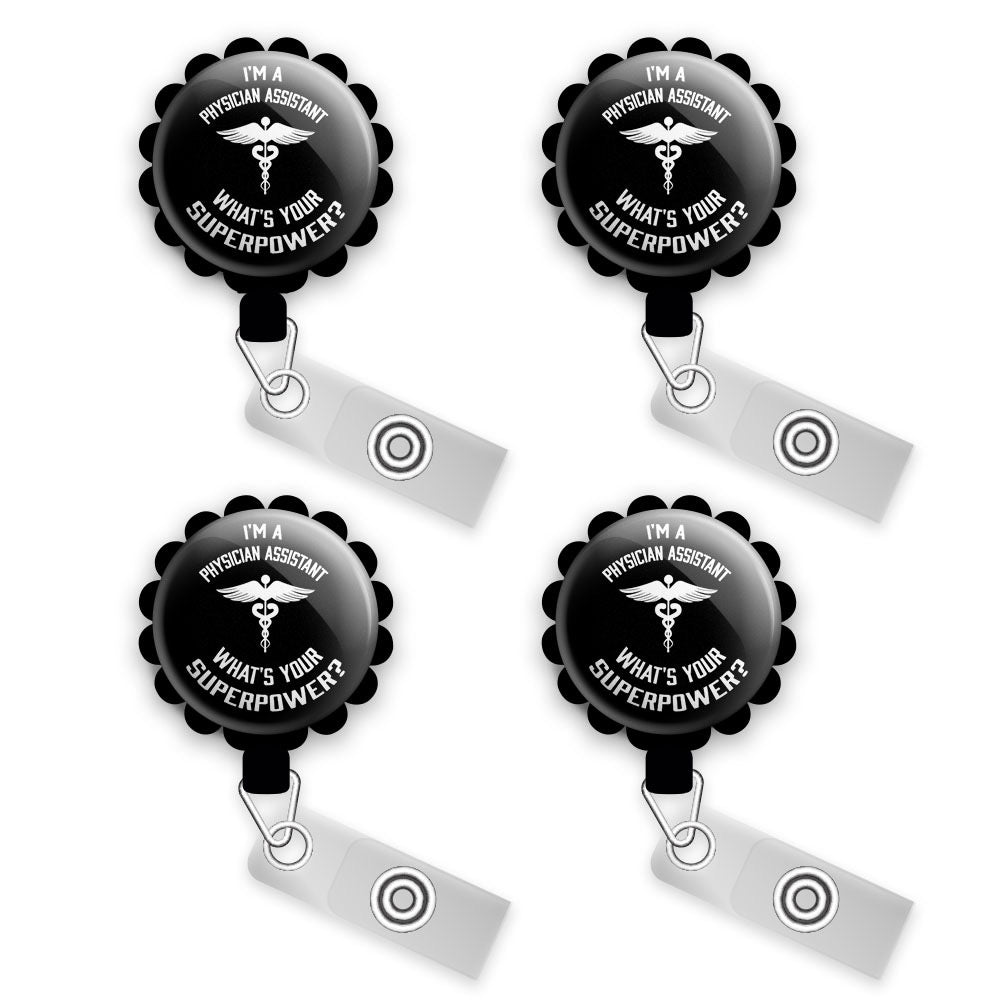 PA Badge Reel W/ Alligator Clip Physician Assistant 