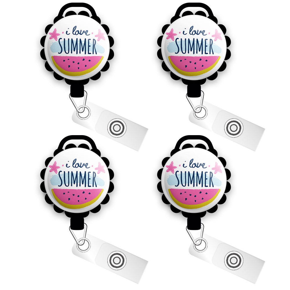 Enjoy Summer • Summer Cute Retractable ID Badge Reel • ID Badge