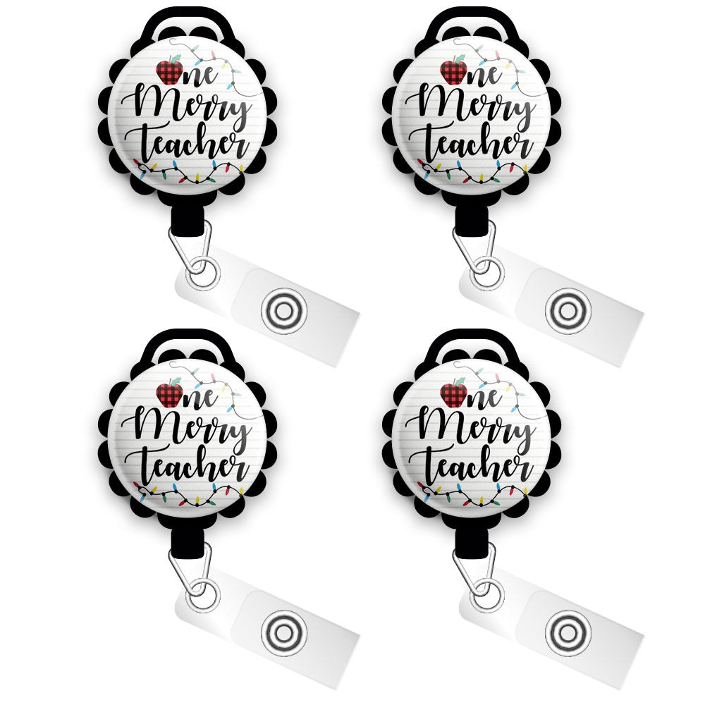 Joyful Christmas Holiday Swappable Retractable ID Badge Reel • Custom -  Topperswap