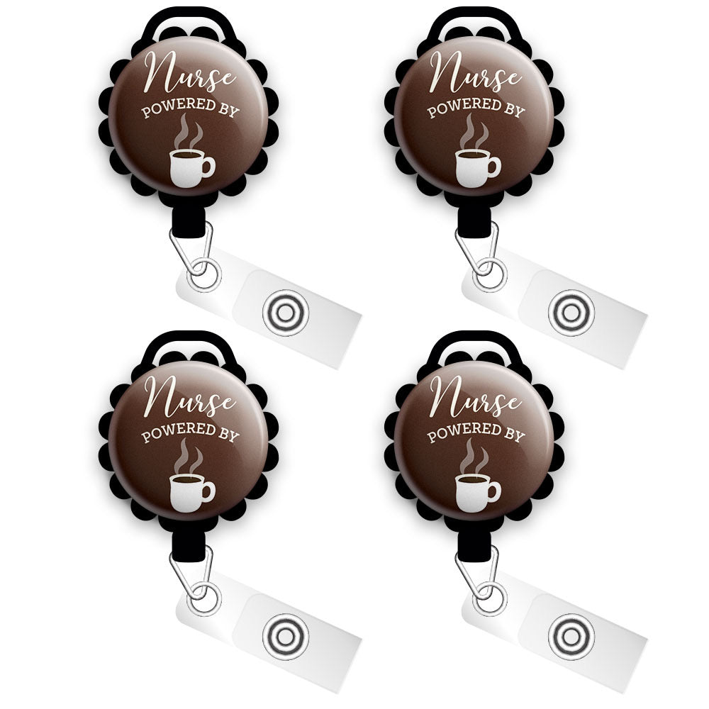 Coffee, Scrubs, and Rubber Gloves Retractable ID Badge Reel