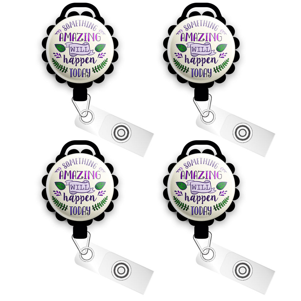 Positivity Checklist Retractable ID Badge Reel • Positive Uplifting Qu -  Topperswap