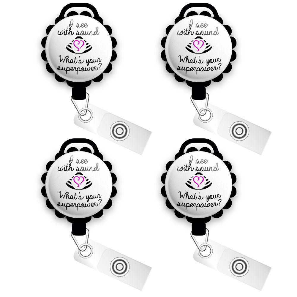 I See Better In The Dark Sonography Retractable ID Badge Reel • Gift f -  Topperswap