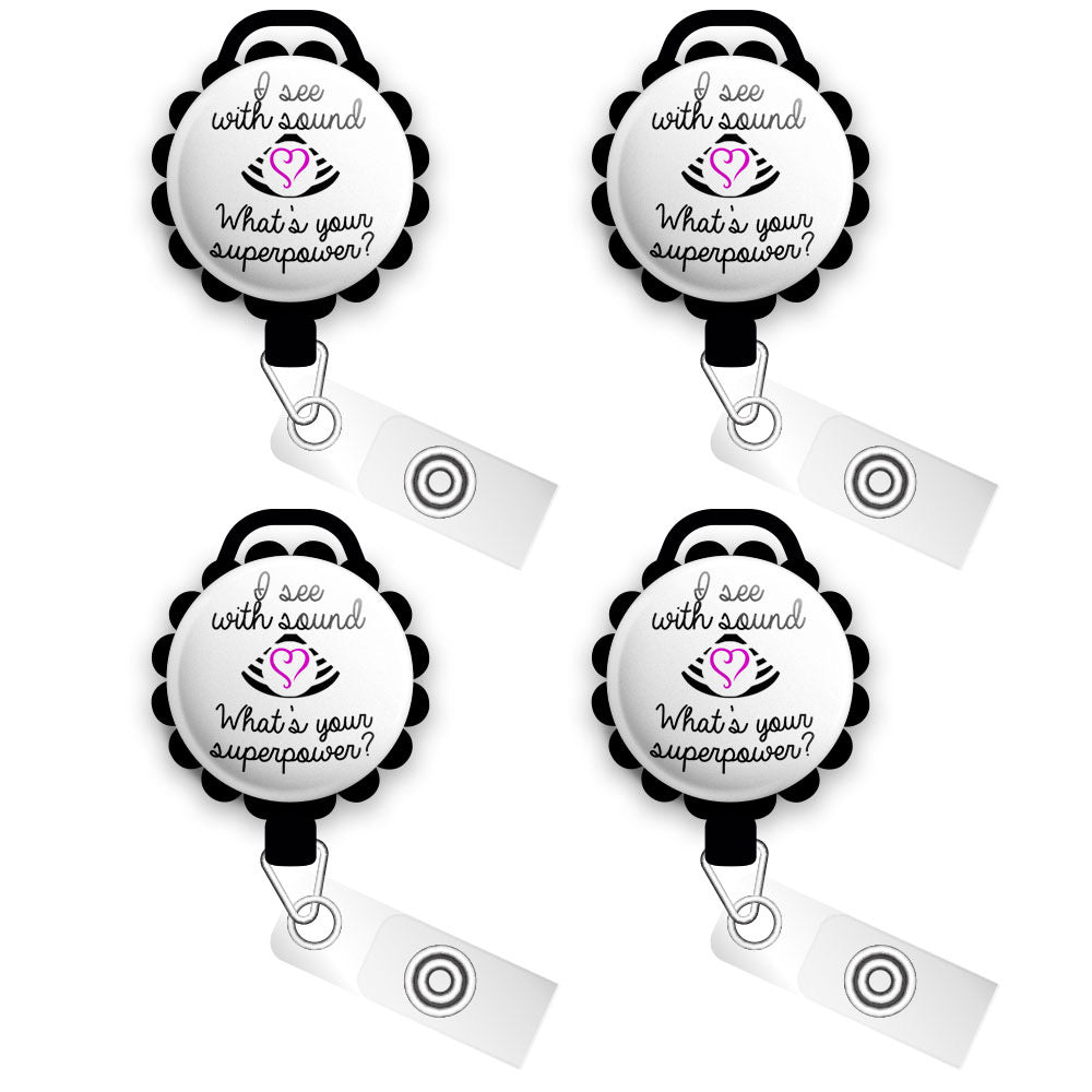 I See Better In The Dark Sonography Retractable ID Badge Reel