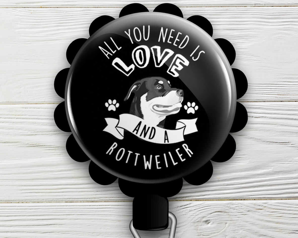 Cute Rottweiler Retractable ID Badge Reel Rottweiler • Rottweiler Mom -  Topperswap