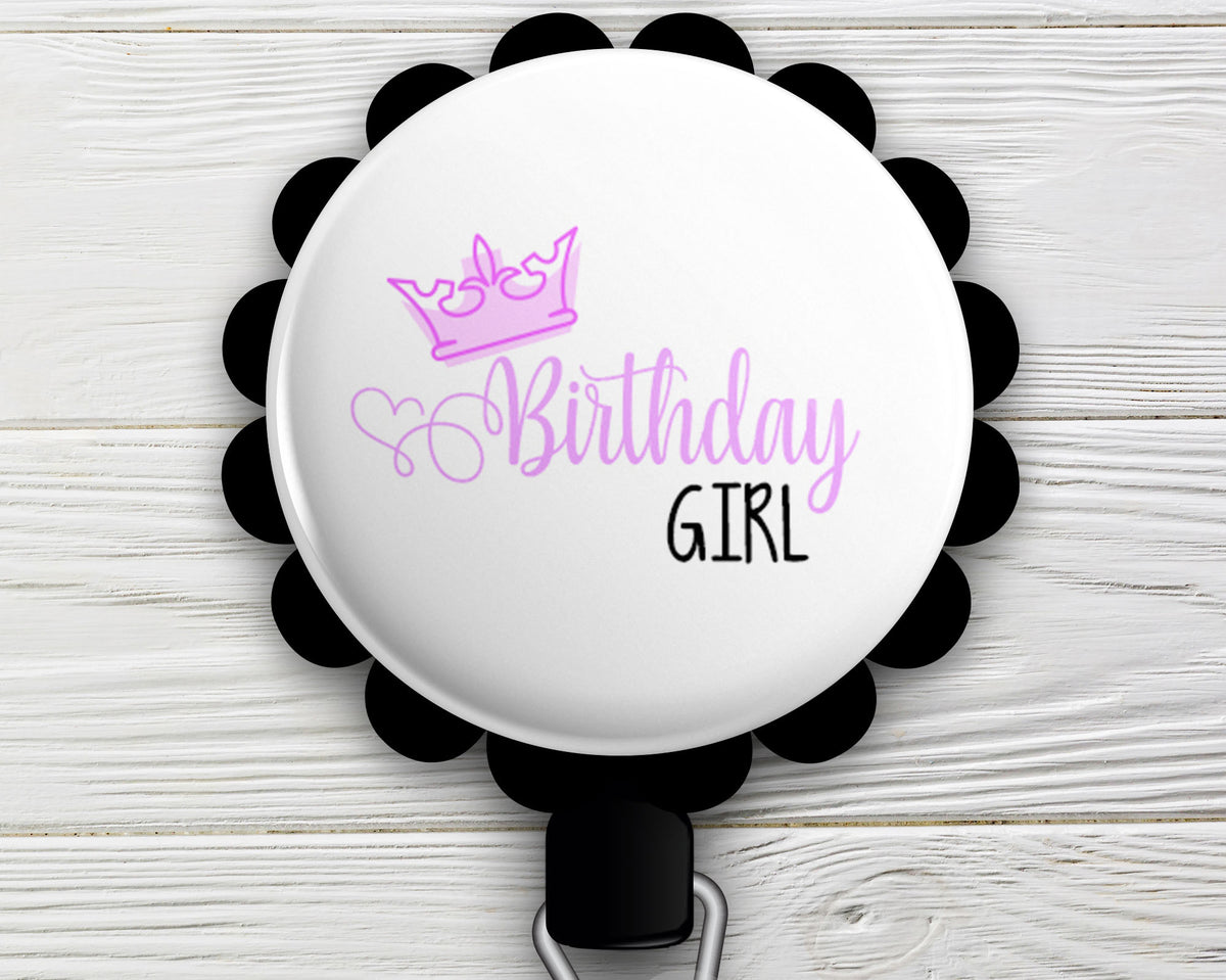 It's My Birthday Y'all • Gift Retractable ID Badge Reel • Personalized Badge Holder • Swapfinity Retractable ID Badge Reel