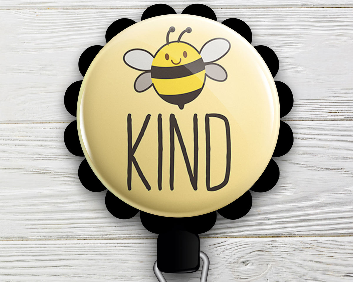 Buzzing Bees • Spring Retractable ID Badge Reel • Bee Badge Holder