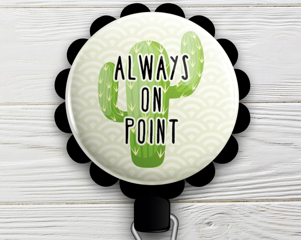 Can't Touch This Cactus Retractable ID Badge Reel • Sayings Quotes