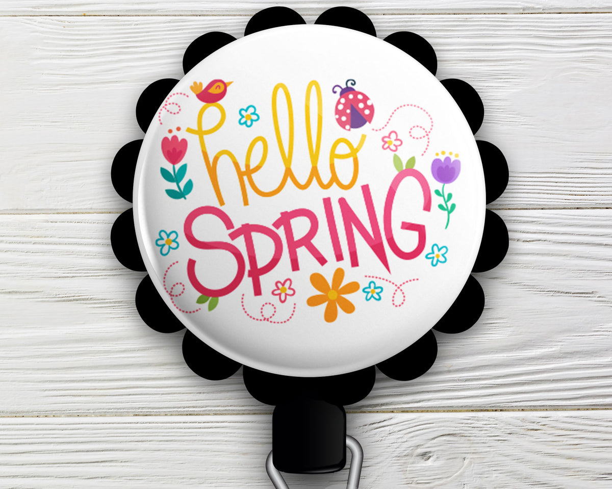 Make it Bloom Retractable ID Badge Reel • Spring Season Flower, Garden -  Topperswap