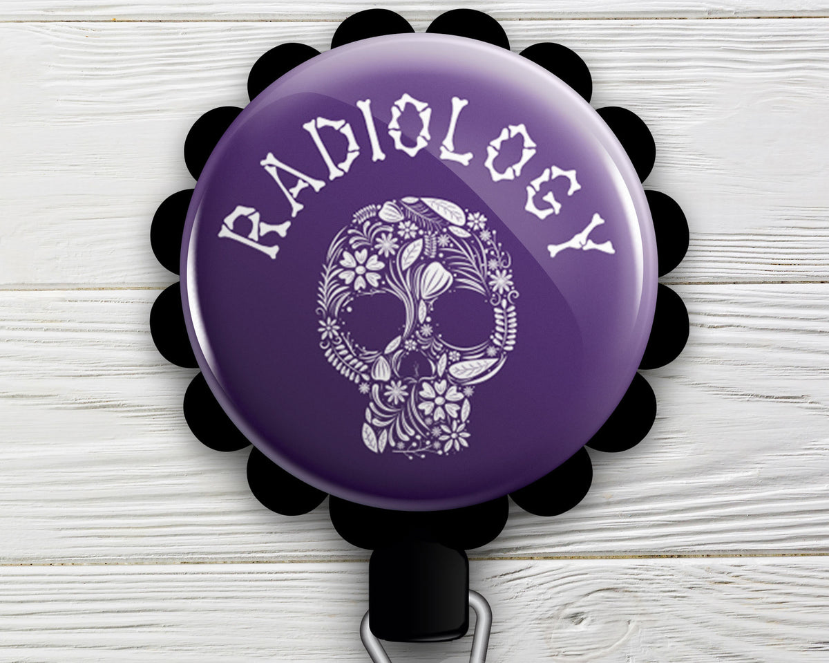 Skeleton Badge Holder, Radiology Badge Reel, Rad Tech Badge Holder,  Radiologic Technologists Badge Reel, X-Ray Badge Reel - GG1070B
