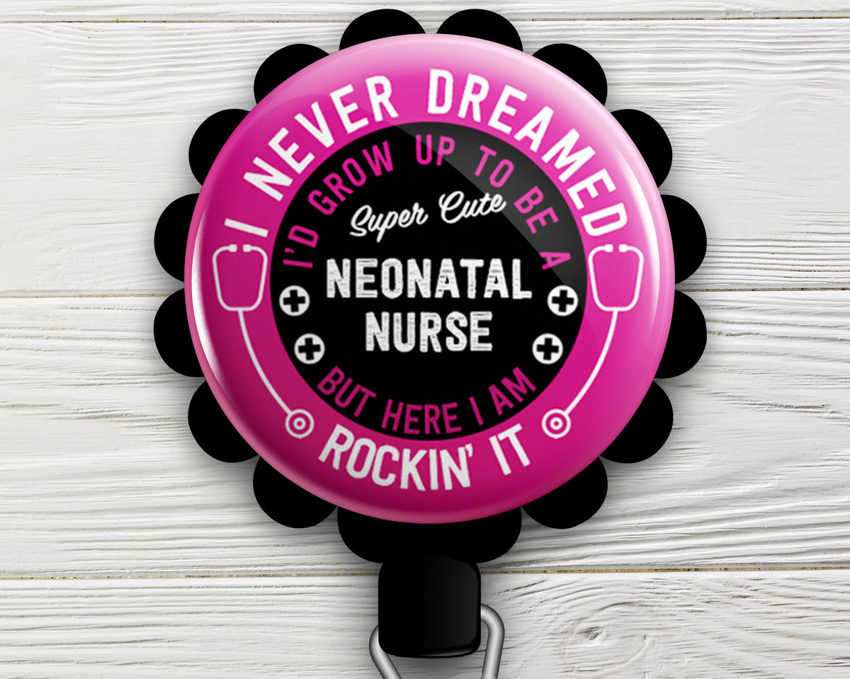 Super Cute Labor and Delivery Nurse Retractable ID Badge Reel • L&D Gr -  Topperswap