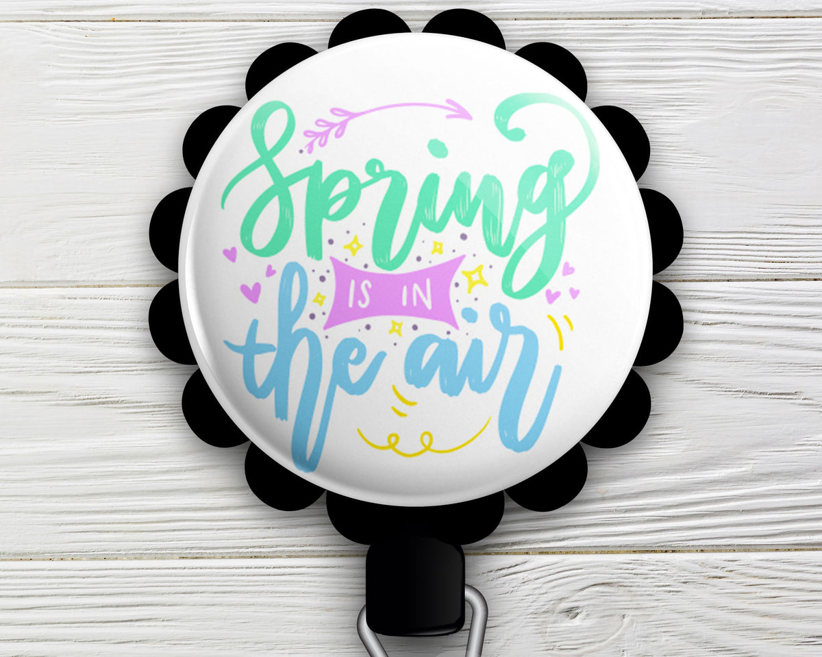 Bloom Watercolor Flowers Retractable ID Badge Reel • Spring Flower Swappable Retractable ID Badge Reel • Badge Holder • Swapfinity