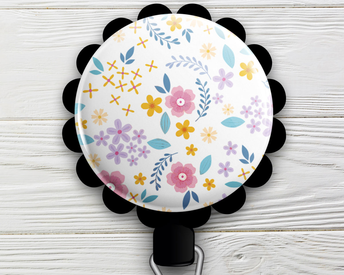 Make it Bloom Retractable ID Badge Reel • Spring Season Flower, Garden -  Topperswap