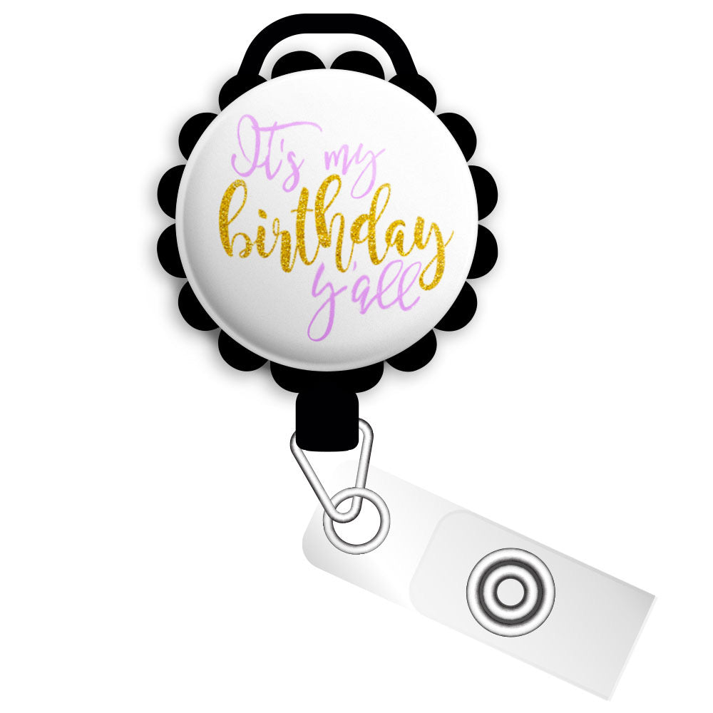 Birthday Girl • Gift Retractable ID Badge Reel • Personalized Badge Holder • Swapfinity Retractable ID Badge Reel