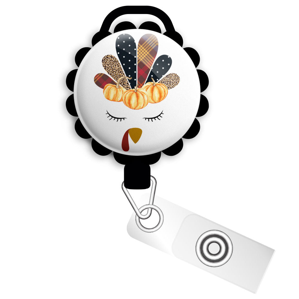 Gobble Til You Wobble Badge Reel Retractable Thanksgiving ID Holder  Accessory
