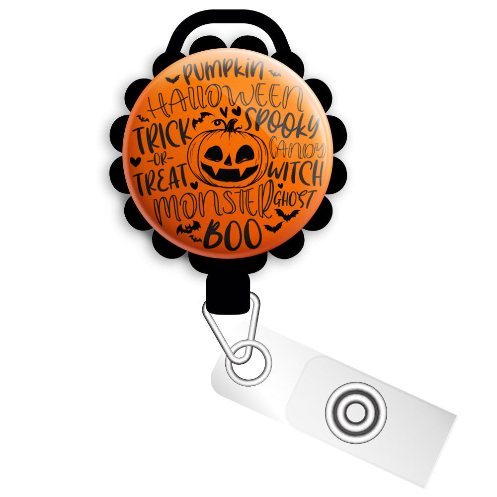 Happy Halloween • Funny Pun Fall Swappable Retractable ID Badge Reel • -  Topperswap