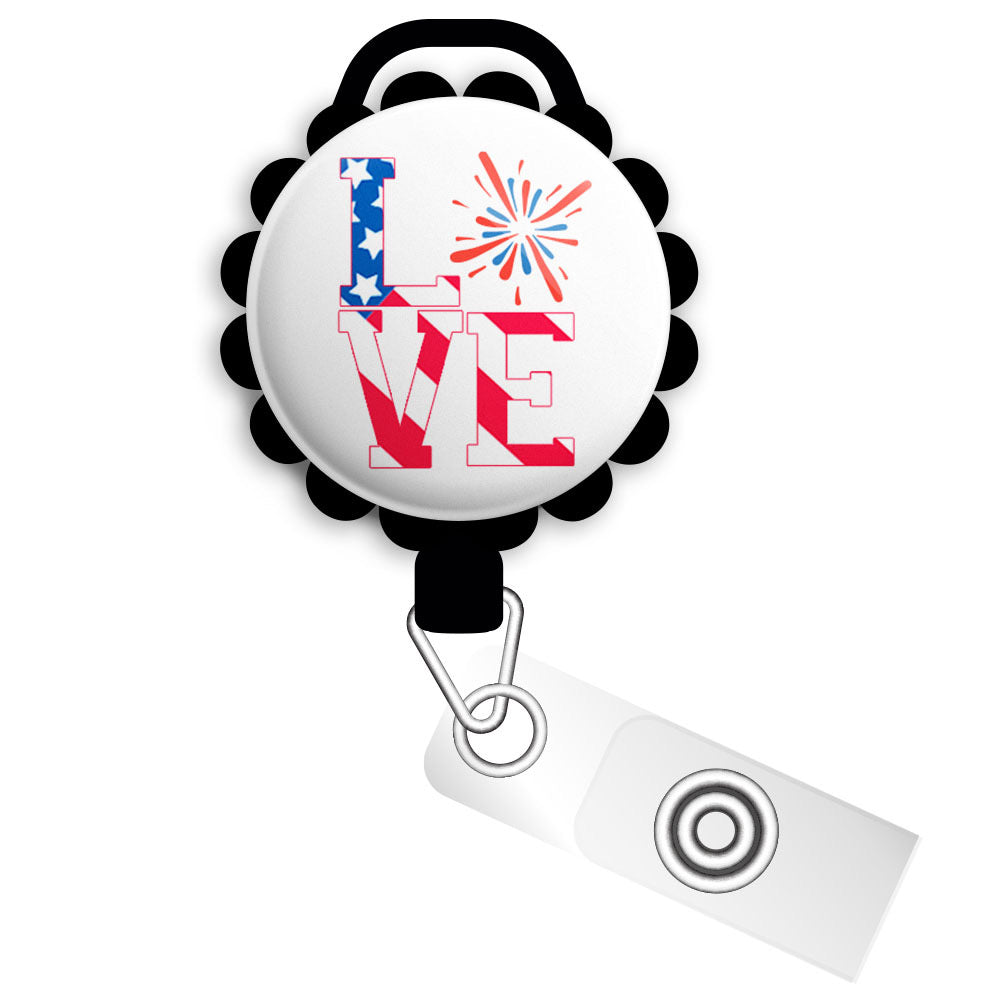 Merica Aviators • 4th of July Patriotic Retractable ID Badge Reel • Pe -  Topperswap