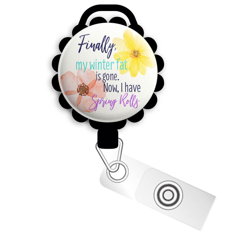 Hello Spring! Retractable ID Badge Reel • Seasonal ID Badge Holder • Swappable • Swapfinity