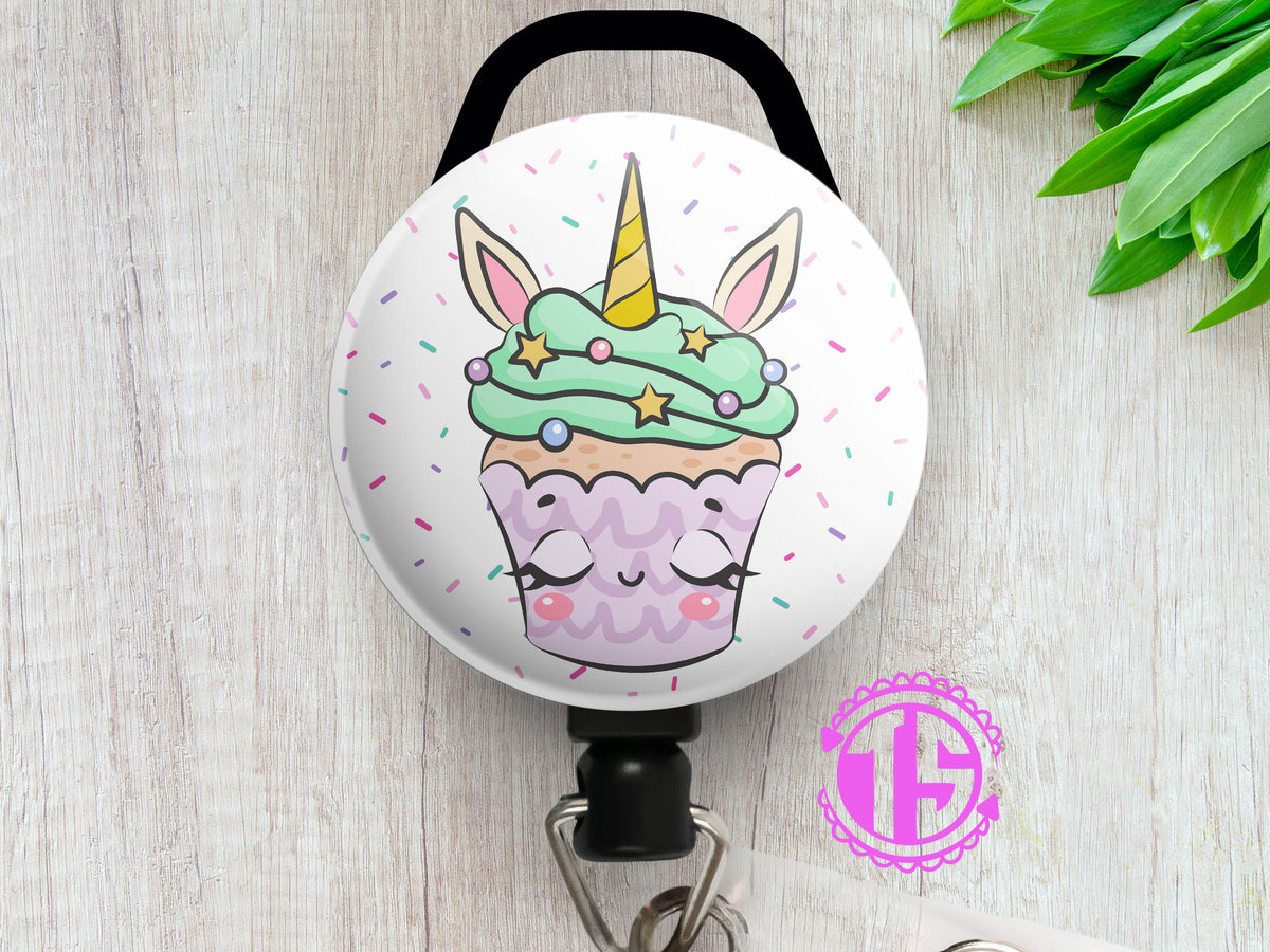 Cake it Easy Retractable ID Badge Reel • Cupcake Badge Holder