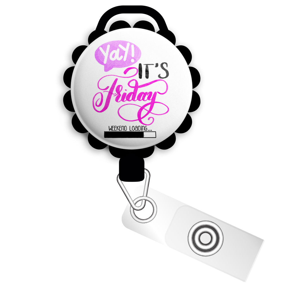 Coffee, Scrubs, and Rubber Gloves Retractable ID Badge Reel