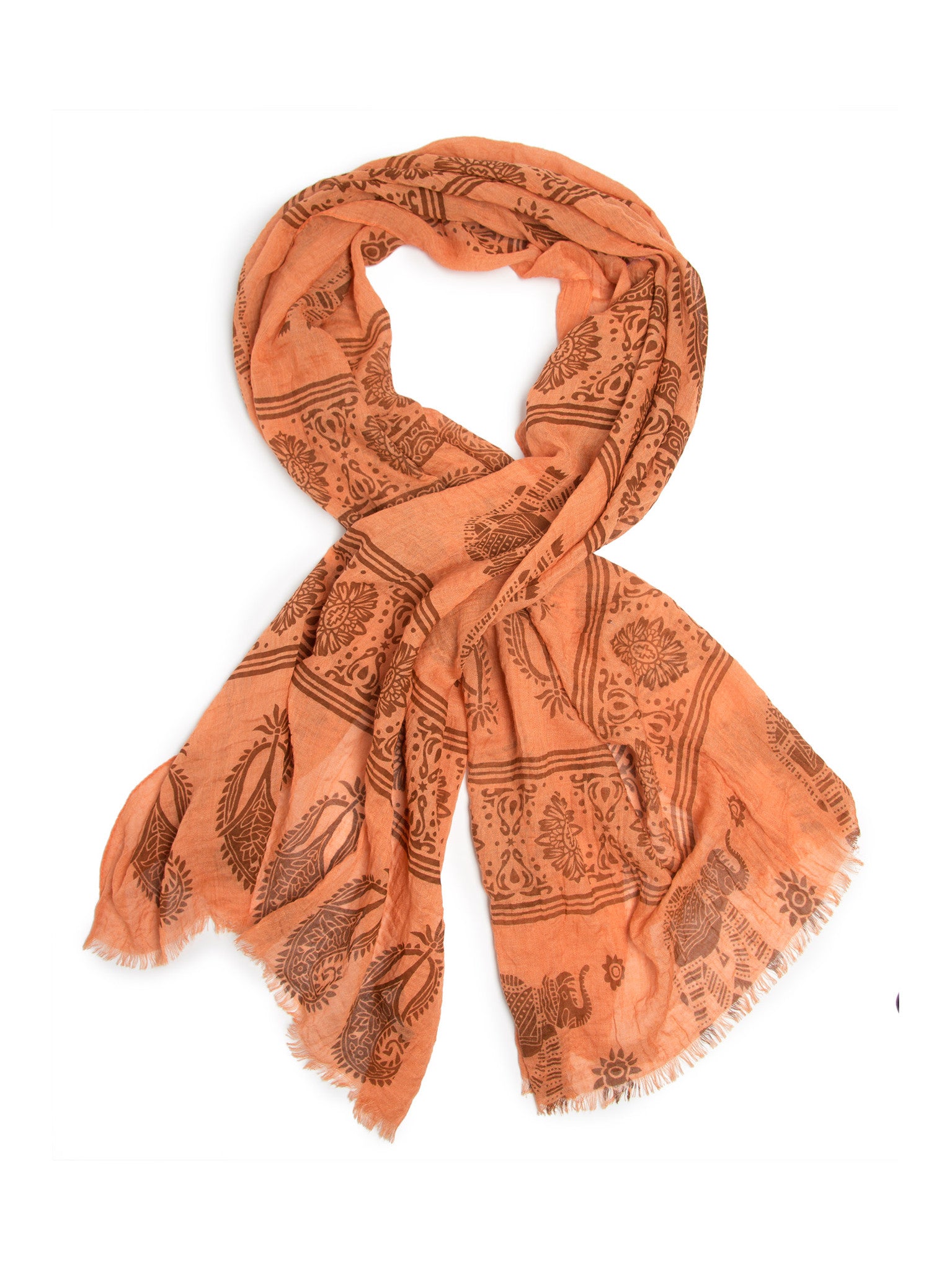 Indian Elephant Print Scarf – Bohomonde