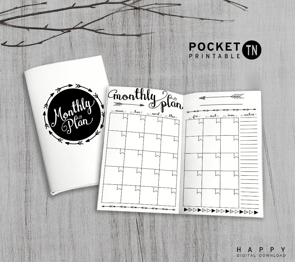 printable-travelers-notebook-monthly-insert-pocket-tn-arrow-happy