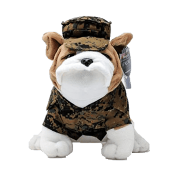 large stuffed bulldog