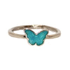 Turquoise Butterfly Silver Ring - earths elements