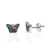 Abalone Butterfly Silver Earrings