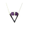 Amethyst Double Terminated Triangle Necklace