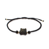 Black Obsidian Cat Adjustable Bracelet