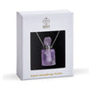 Crystal Aromatherapy Necklace - Amethyst Spirit Bottle (Silver)