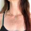 EE Gold Necklace – White Shell Moon