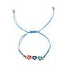 Evil Eye Heart Bracelet – Light Blue