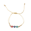 Evil Eye Heart Bracelet – Tan