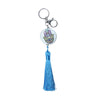 Hamsa Blue Tassel Keychain