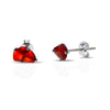 Red Garnet Silver Earrings