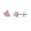 Rose Quartz Silver Earrings