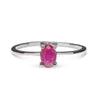 Ruby Cut Silver Ring - 925