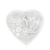 Selenite Etched Heart Coaster