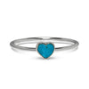 Turquoise Heart Silver Ring - earths elements