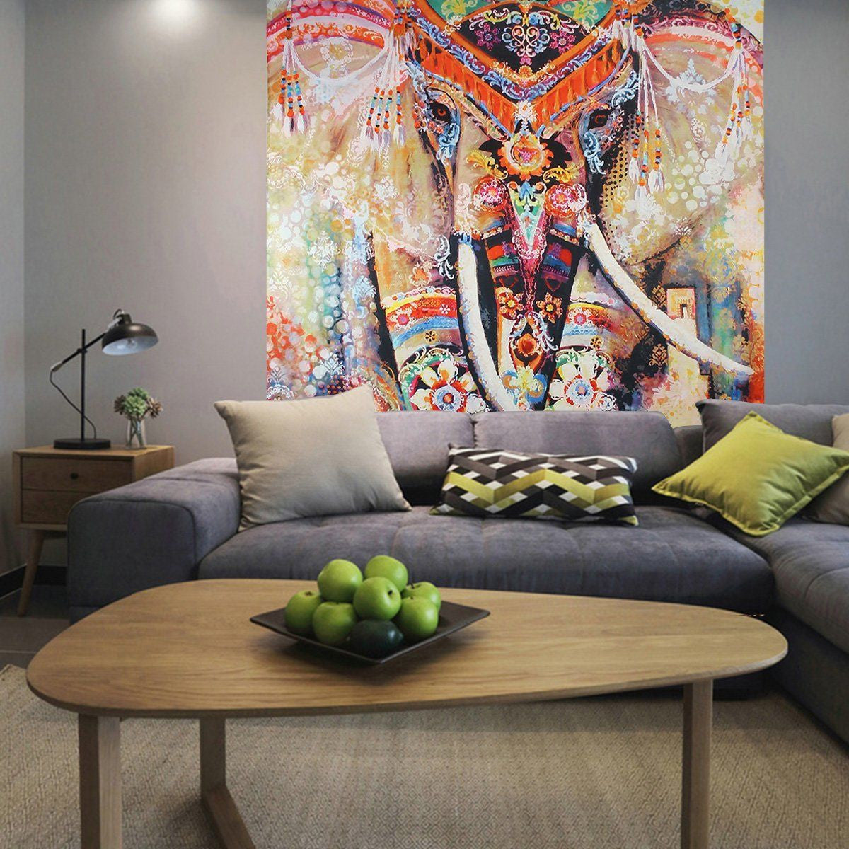Zen Bohemian Elephant Mandala Tapestry