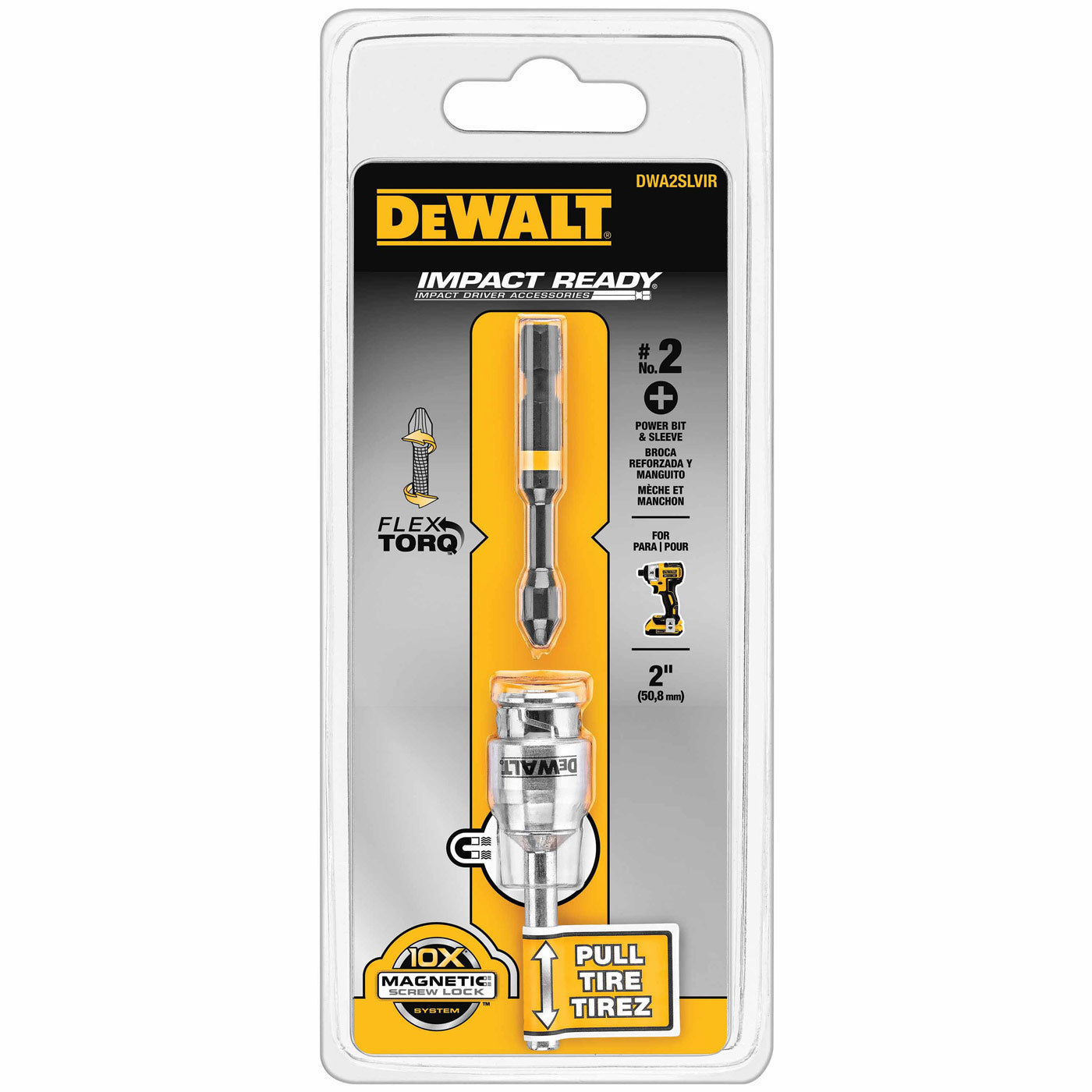DeWalt DWA2SLVIR Screwlock Sleeve -2-1/4 IMPACT READY FlexTorq Bit