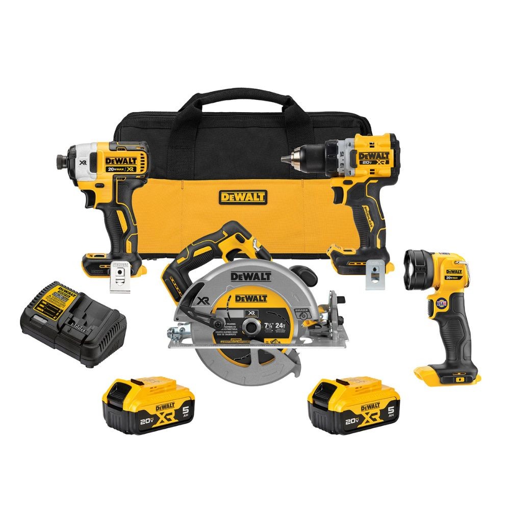 DeWalt DCKSS521D2 20V Max Cordless 5-Tool Combo Kit With Contractor Ba