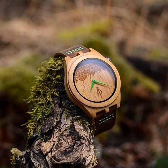 The Ridge: Mountain Themed Bamboo Wooden Watch – Madera Outdoor