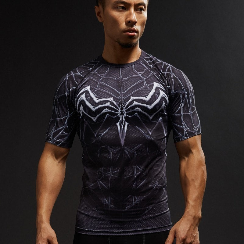Dark web Symbiote Compression Shirt – Novelty Force