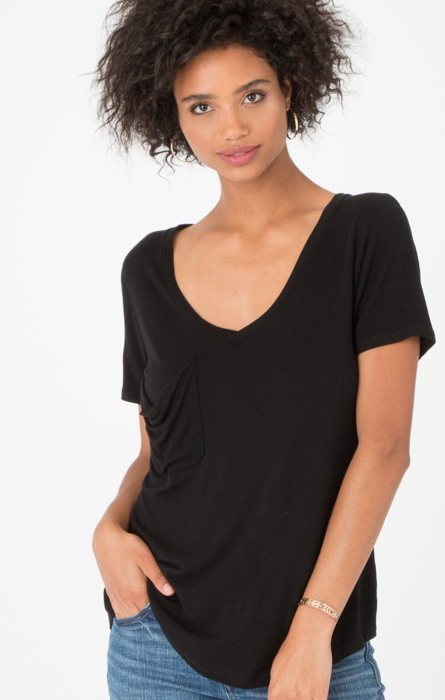 z supply sleek jersey pocket tee