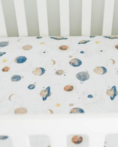 little unicorn planetary crib sheet