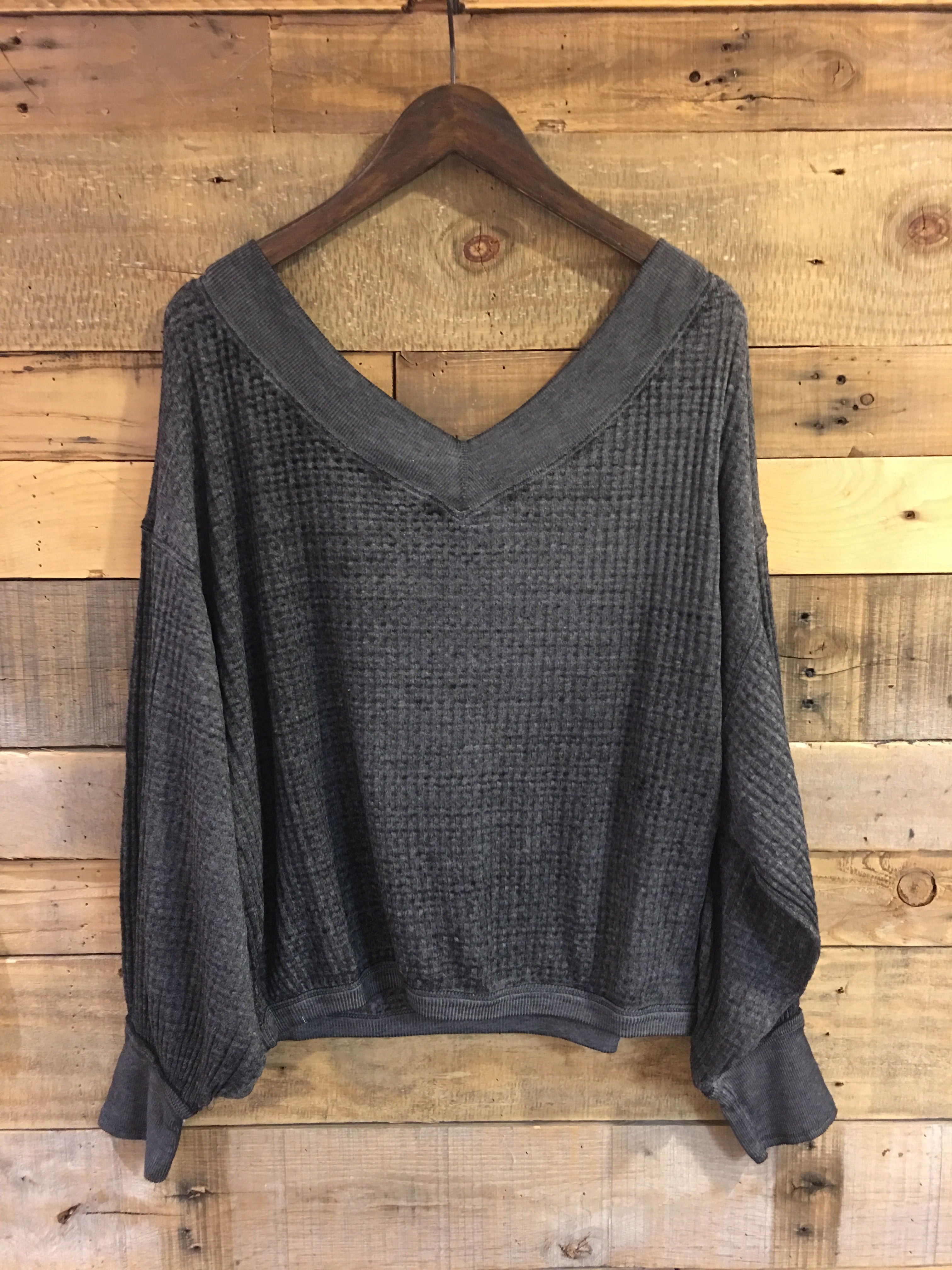 Free People South Side Thermal Black – The Bugs Ear